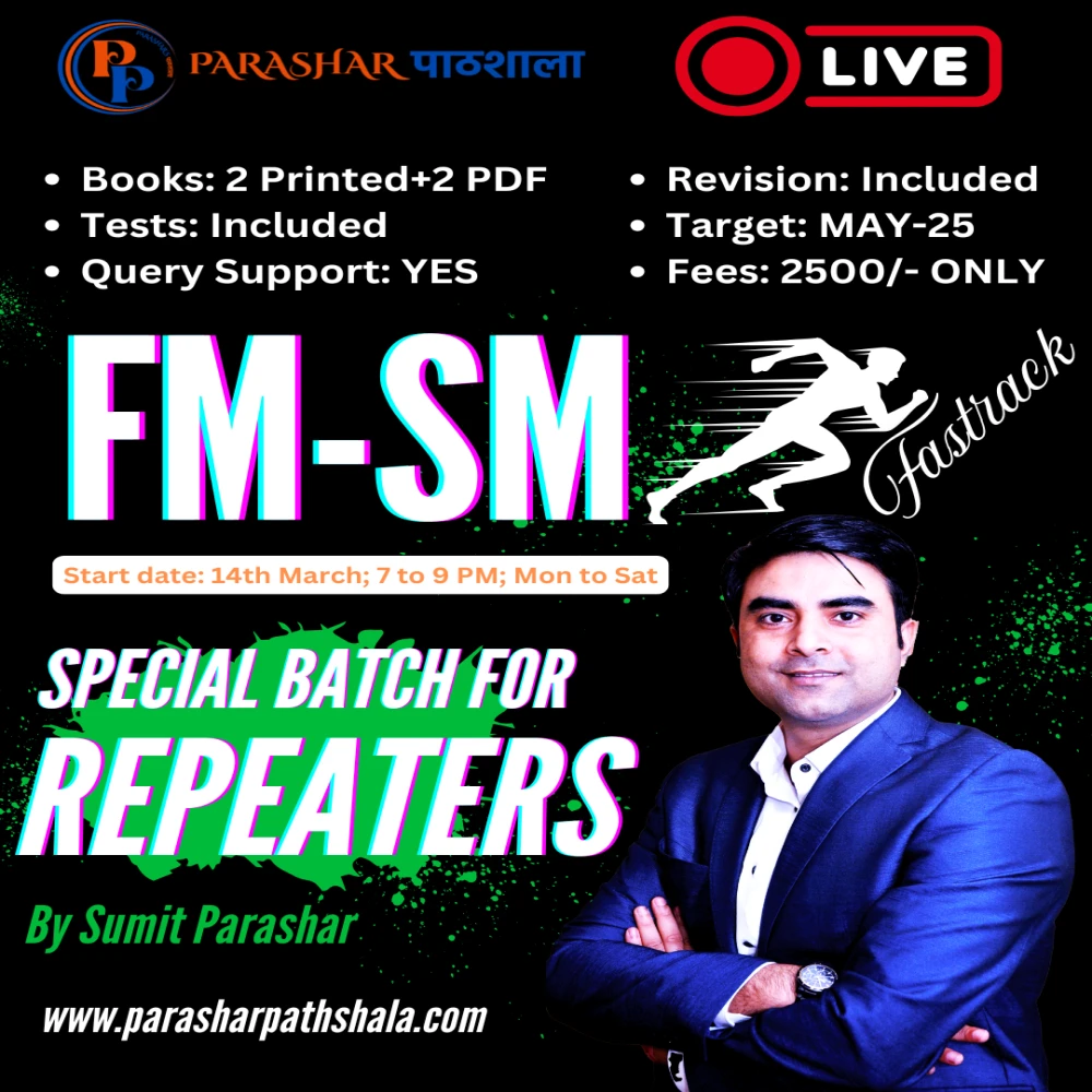 CA Inter FM-SM Fastrack Batch Online-Live